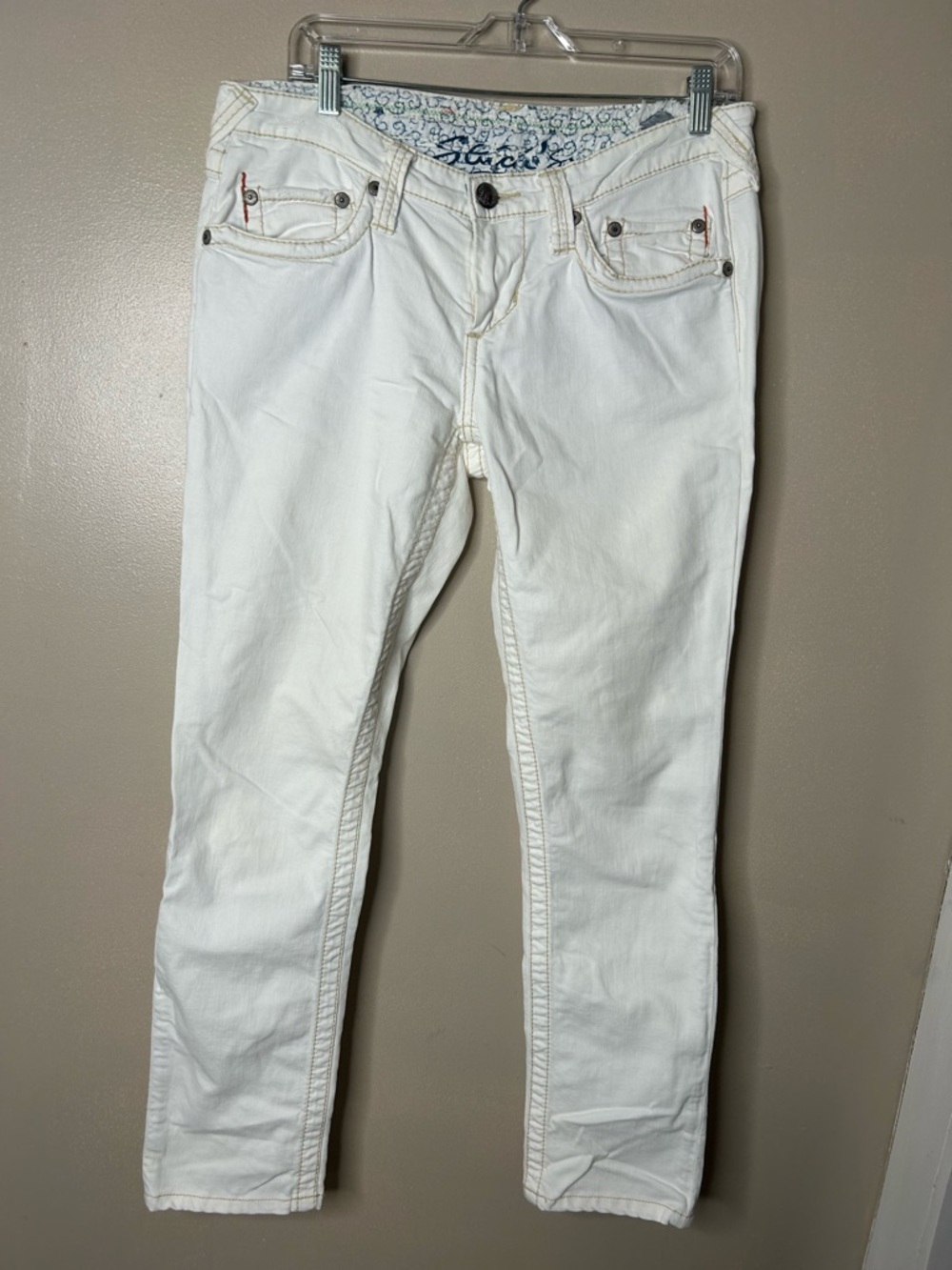 Stitch’s Slim Straight White Jeans